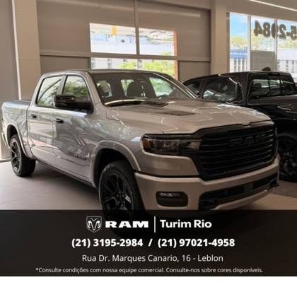RAM 1500 3.0 HURRICANE 6 BITURBO GASOLINA LARAMIE NIGHT EDITION CD 4X4 AUTOMÁTICO RAM 1500 3.0 HURRICANE 6 BITURBO GASOLINA LARAMIE NIGHT EDITION CD 4X4 AUTOMÁTICO